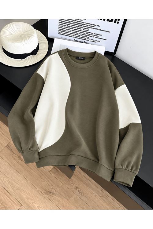 TUN06006-HKİ Garnili Oysho Tunik-Haki
