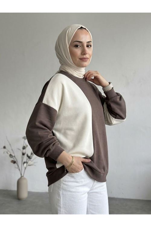 TUN06006-KHV Garnili Oysho Tunik-Kahve