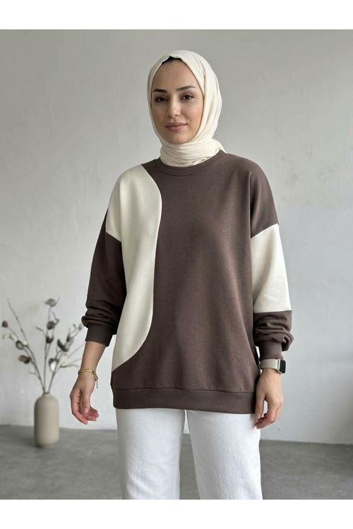 TUN06006-KHV Garnili Oysho Tunik-Kahve
