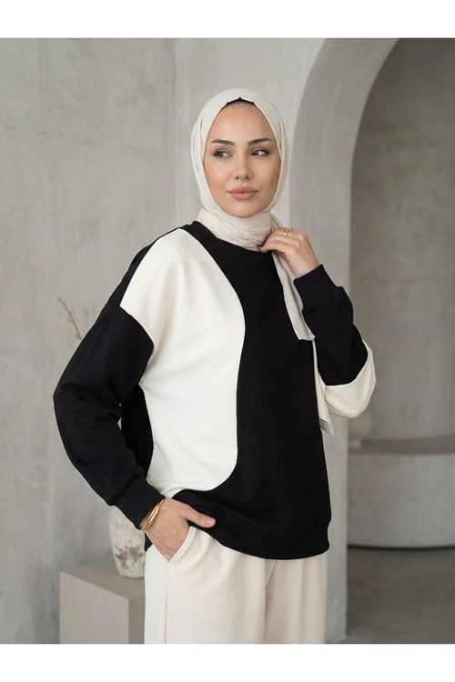 TUN06006-SYH Garnili Oysho Tunik-Siyah