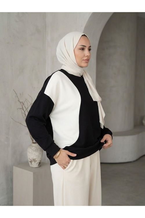 TUN06006-SYH Garnili Oysho Tunik-Siyah
