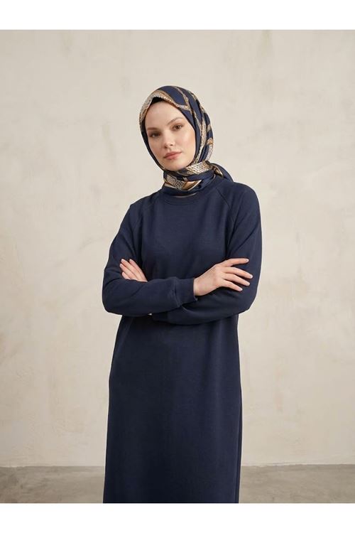 ELB04176-LCV Reglan Kol Oysh Elbise-Lacivert