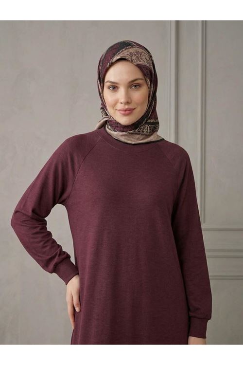 ELB04173-BRD Reglan Kol Pike Elbise-Bordo