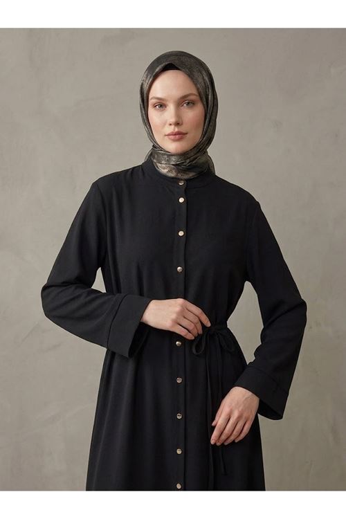 PİT00552-SYH Hakim Yaka Pantolonlu Pike Takım-Siyah