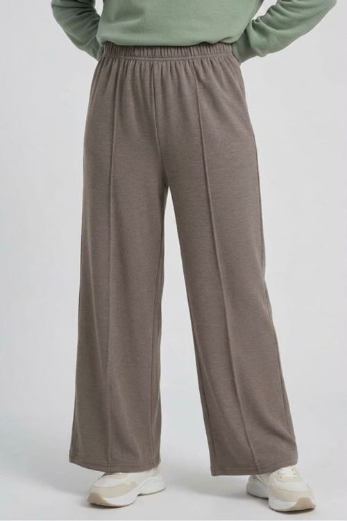 PNT01581-P102 Çımalı Pike Pantolon-Açık Kahve