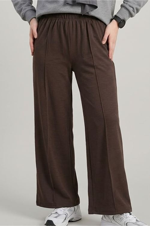 PNT01581-KHV Çımalı Pike Pantolon-Kahve