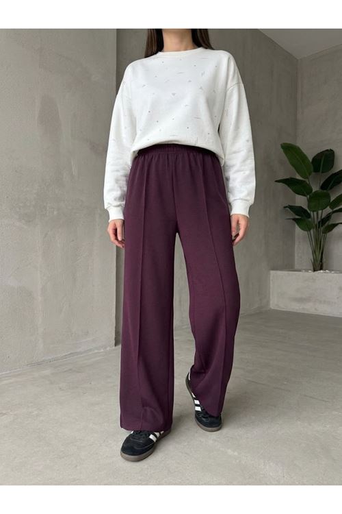 PNT01583-BRD Çımalı Oysh Pantolon-Bordo