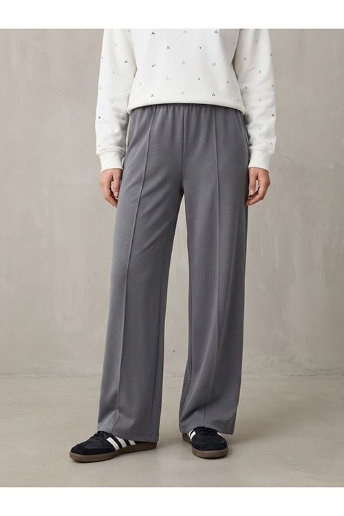 PNT01583-GRN Çımalı Oysh Pantolon-Gri
