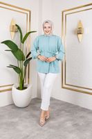 TUN05878-MNT Ön Nevrür Detay Dubai Tunik-Mint