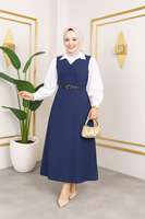 ELB04059-İND Düğme Detay Jile-İndigo
