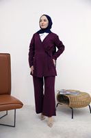 PİT00482-BRD Pensli Bağlamalı Takım-Bordo