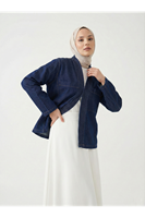 CKT01783-KOT Cep Detaylı Sıra Dikişli Kot Ceket-Kot Rengi