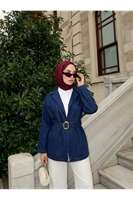 CKT01787-LCV Cep Detay Kot Ceket-Lacivert