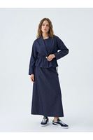 ELB04131-LCV Ceket Detay İkili Elbise-Lacivert