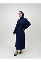 ELB04139-LCV Örme Elbise-Lacivert