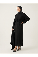 ELB04139-SYH Örme Elbise-Siyah