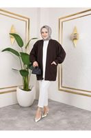 HIR02423-KHV Cep Detay Atlas Hırka-Kahve