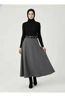 MOE03046-ANT Kelebek Detaylı Etek-Antrasit