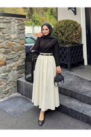 MOE03051-EKR Kemer Detay Terikoton Etek-Ekru