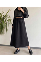 MOE03057-SYH Kemer Detay Terikoton Etek-Siyah