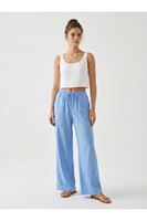 PNT01540-MAV Cepli İp Detay Pantolon-Mavi