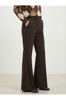 PNT01549-KHV İspanyol Paça Atlas  Pantolon-Kahve