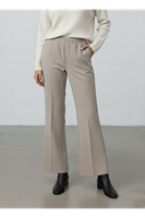 PNT01549-TAŞ İspanyol Paça Atlas  Pantolon-Taş