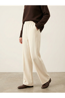 PNT01550-KRM Düz Paça Atlas Pantolon-Krem