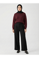 PNT01555-SYH Cırt Bantlı Pantolon-Siyah