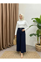 PNT01557-LCV Kemer Detay Pantolon-Lacivert