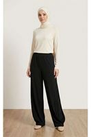 PNT01559-SYH Yan Taş Detay Pantolon-Siyah