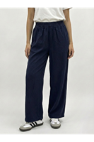 PNT01563-LCV Cep Detay Lastikli Pantolon-Lacivert