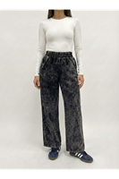 PNT01563-SYH Cep Detay Lastikli Pantolon-Siyah