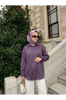 TUN05950-GKR Saten Tunik-Gül Kurusu