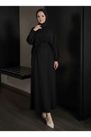ELB04116-SYH Bağlamalı İkili Elbise-Siyah