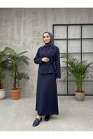 ELB04142-LCV Ceketli İkili Elbise-Lacivert