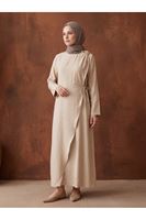 ELB04143-TAŞ Omuz Pİle Toka DetayTensel  Elbise-Taş