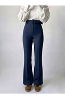 PNT01425-LCV İspanyol Paça Dabıl Pantolon-Lacivert