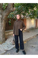 TUN05943-KHV Arka Roba Detay Tunik-Kahve