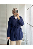 TUN05955-LCV Roba Taş Detay Tunik-Lacivert