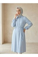 TUN05961-MAV Uzun Tensel Tunik-Mavi