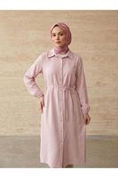TUN05961-PMB Uzun Tensel Tunik-Pembe