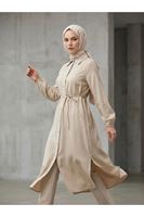 TUN05961-TAŞ Uzun Tensel Tunik-Taş