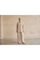 PİT00510-TAŞ Cep Detay Pantolonlu Takım-Taş