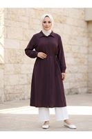 TUN05970-BRD Oversize Tunik-Bordo