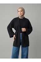 HIR02444-SYH Çilek Hırka-Siyah