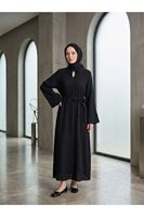 ELB04155-SYH Yarasa Elbise-Siyah