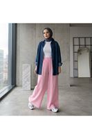 PNT01569-PMB Pantolon Bol Paça-Pembe