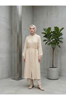 TUN05990-BEJ Tunik Uzun-Bej