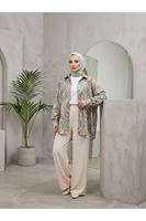 PNT01570-TAŞ Bol Paça Çilek Pantolon-Taş